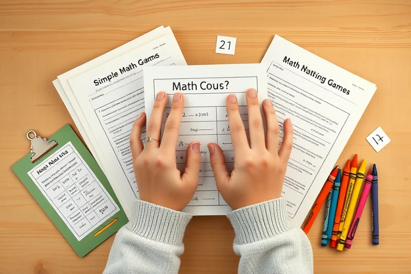 simple early math activities games — Simple Early Math Activities Games (the finished result)