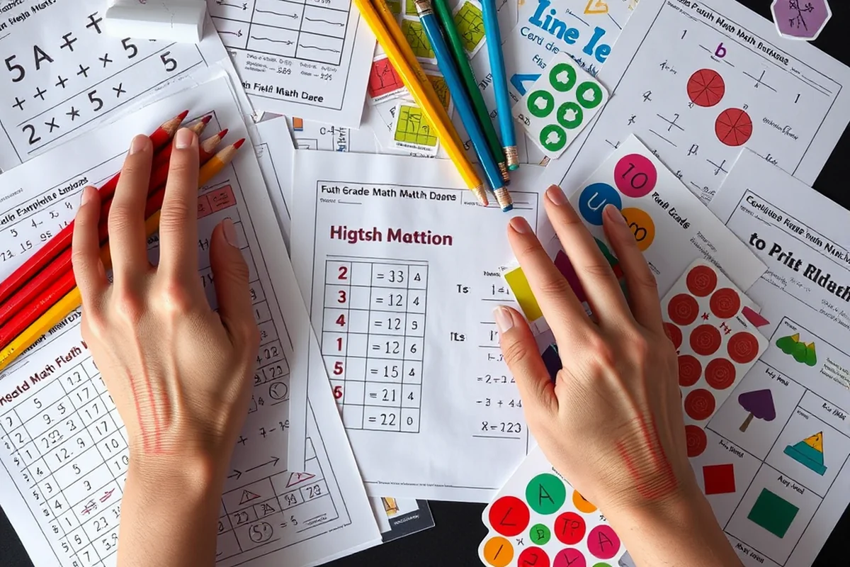 fourth grade math worksheets — Fourth Grade Math Worksheets (the finished result)